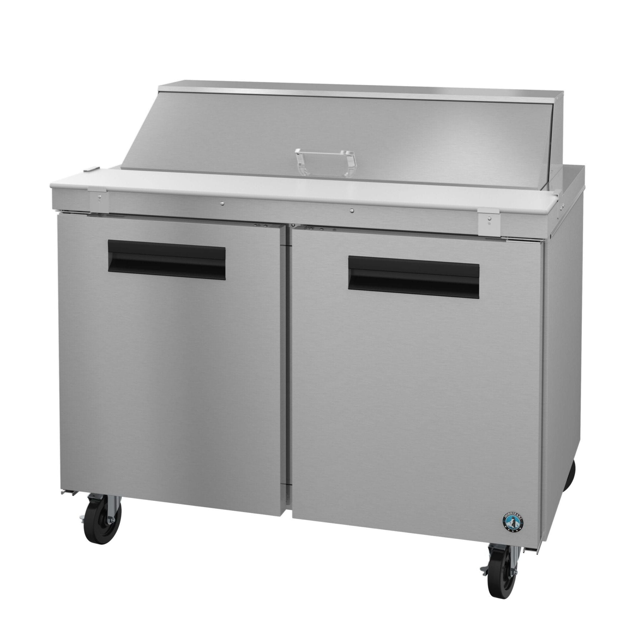 Hoshizaki Hoshizaki SR48B-12 48" Sandwich Top Prep Refrigerator – Two-Section, One Door