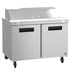 Hoshizaki Hoshizaki SR48B-12 48" Sandwich Top Prep Refrigerator – Two-Section, One Door