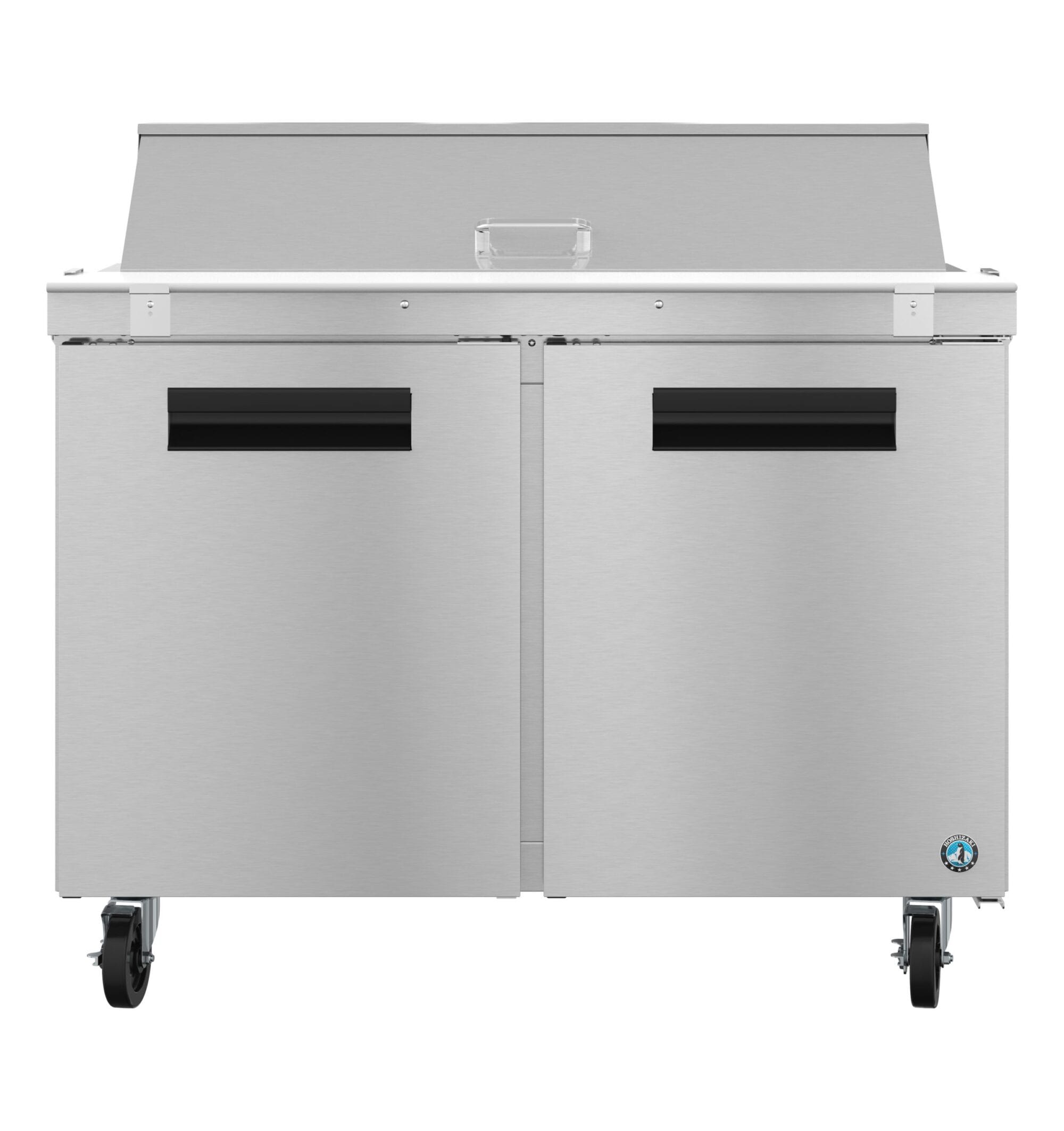 Hoshizaki Hoshizaki SR48B-12 48" Sandwich Top Prep Refrigerator – Two-Section, One Door