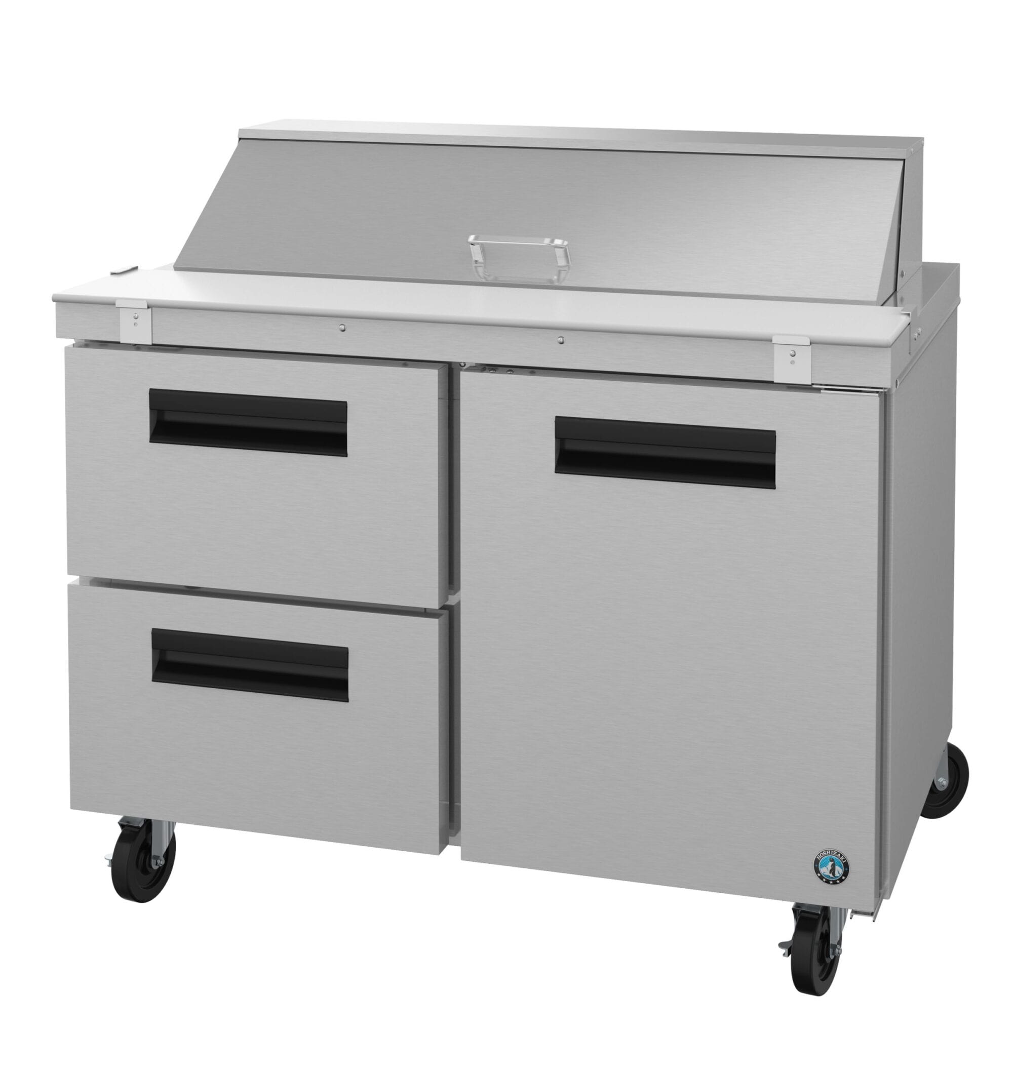 Hoshizaki Hoshizaki SR48B-12D2 48" Sandwich Top Prep Refrigerator – 1 Door / 2 Drawers