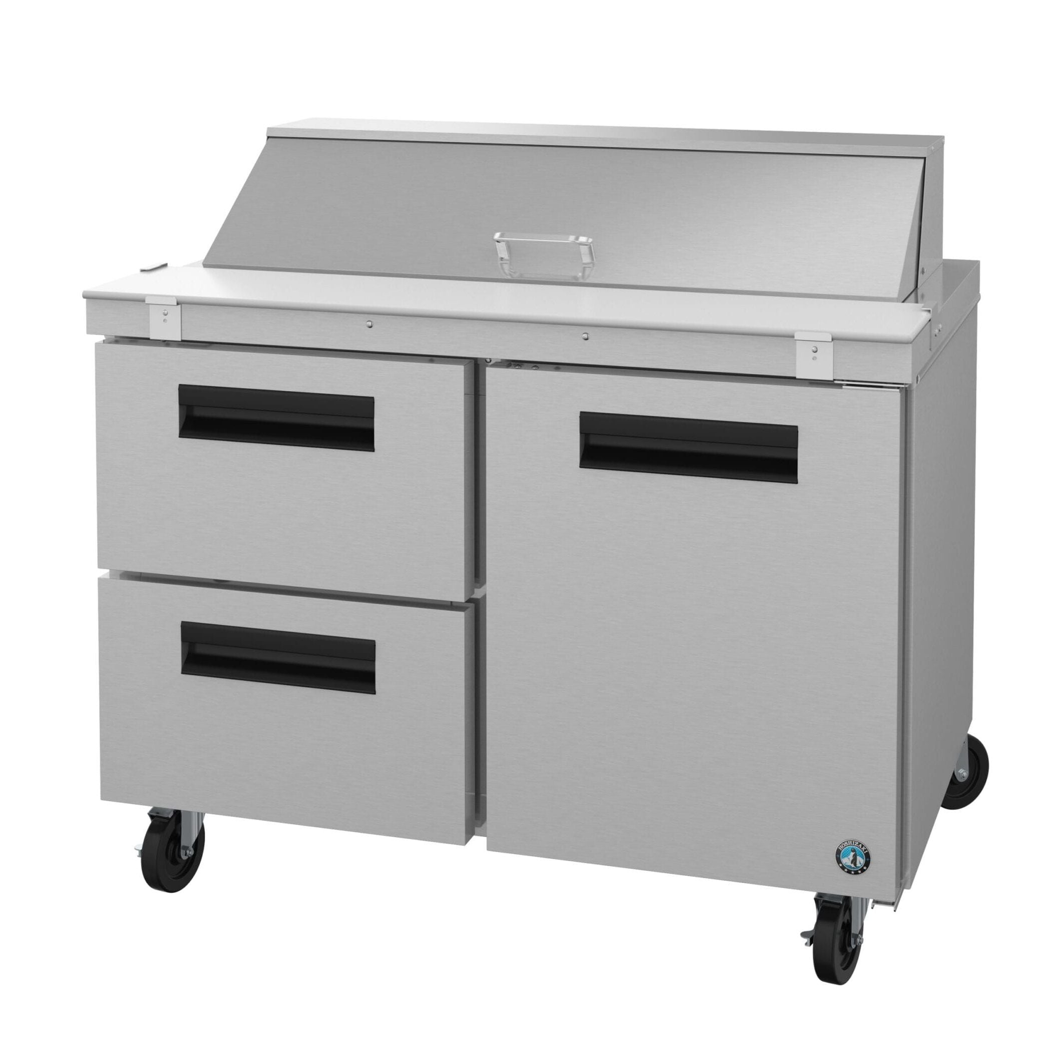 Hoshizaki Hoshizaki SR48B-12D2 48" Sandwich Top Prep Refrigerator – 1 Door / 2 Drawers