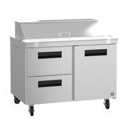 Hoshizaki Hoshizaki SR48B-12D2 48" Sandwich Top Prep Refrigerator – 1 Door / 2 Drawers