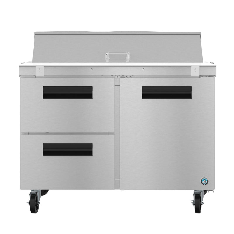 Hoshizaki Hoshizaki SR48B-12D2 48" Sandwich Top Prep Refrigerator – 1 Door / 2 Drawers