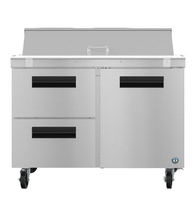 Hoshizaki Hoshizaki SR48B-12D2 48" Sandwich Top Prep Refrigerator – 1 Door / 2 Drawers