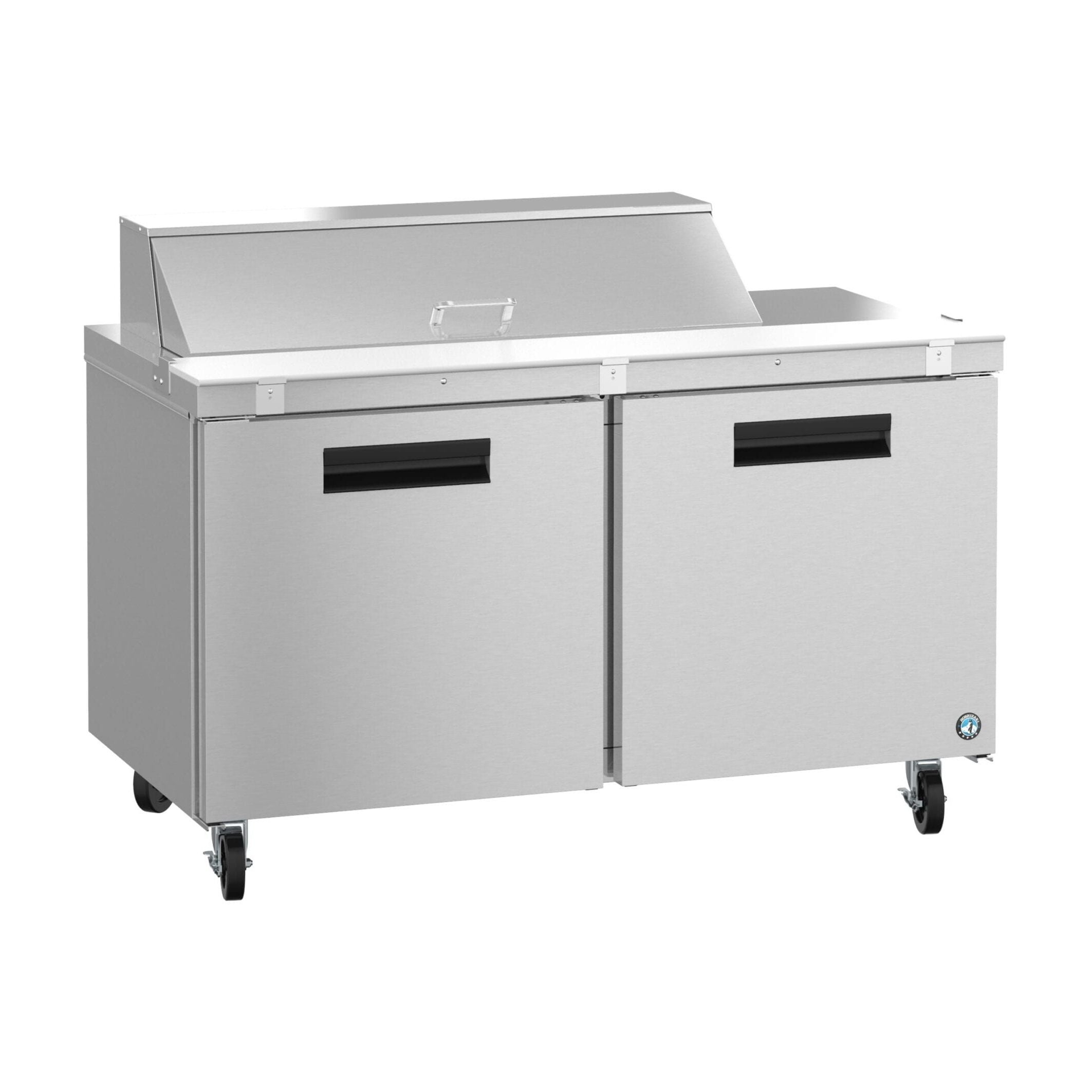 Hoshizaki Hoshizaki SR60B-12 Sandwich Top Prep Refrigerator – 60" Two-Section, 12 Pan Capacity