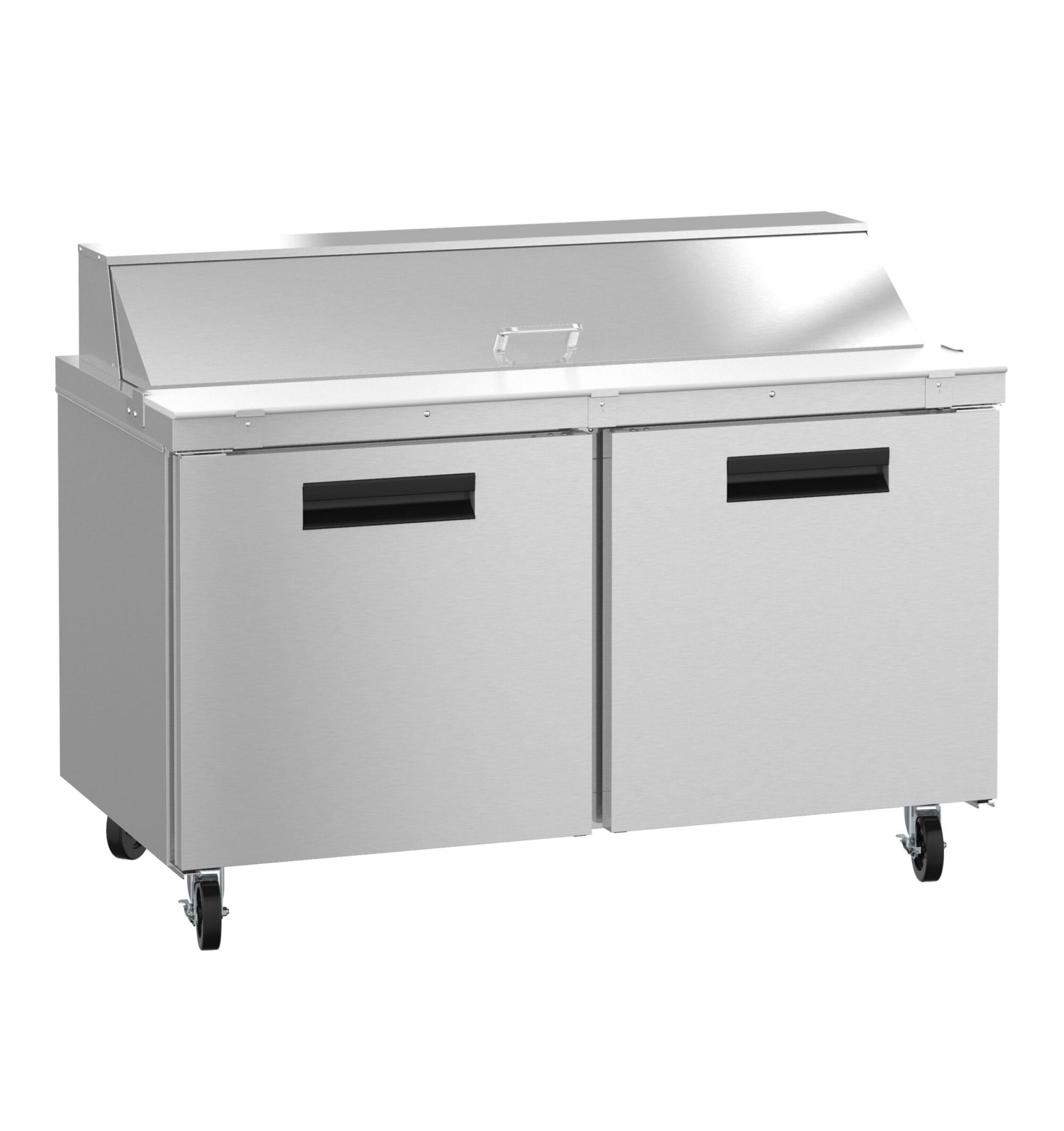 Hoshizaki Hoshizaki SR60B-16 Sandwich Top Prep Refrigerator – 60" Two-Section, 16 Pan Capacity
