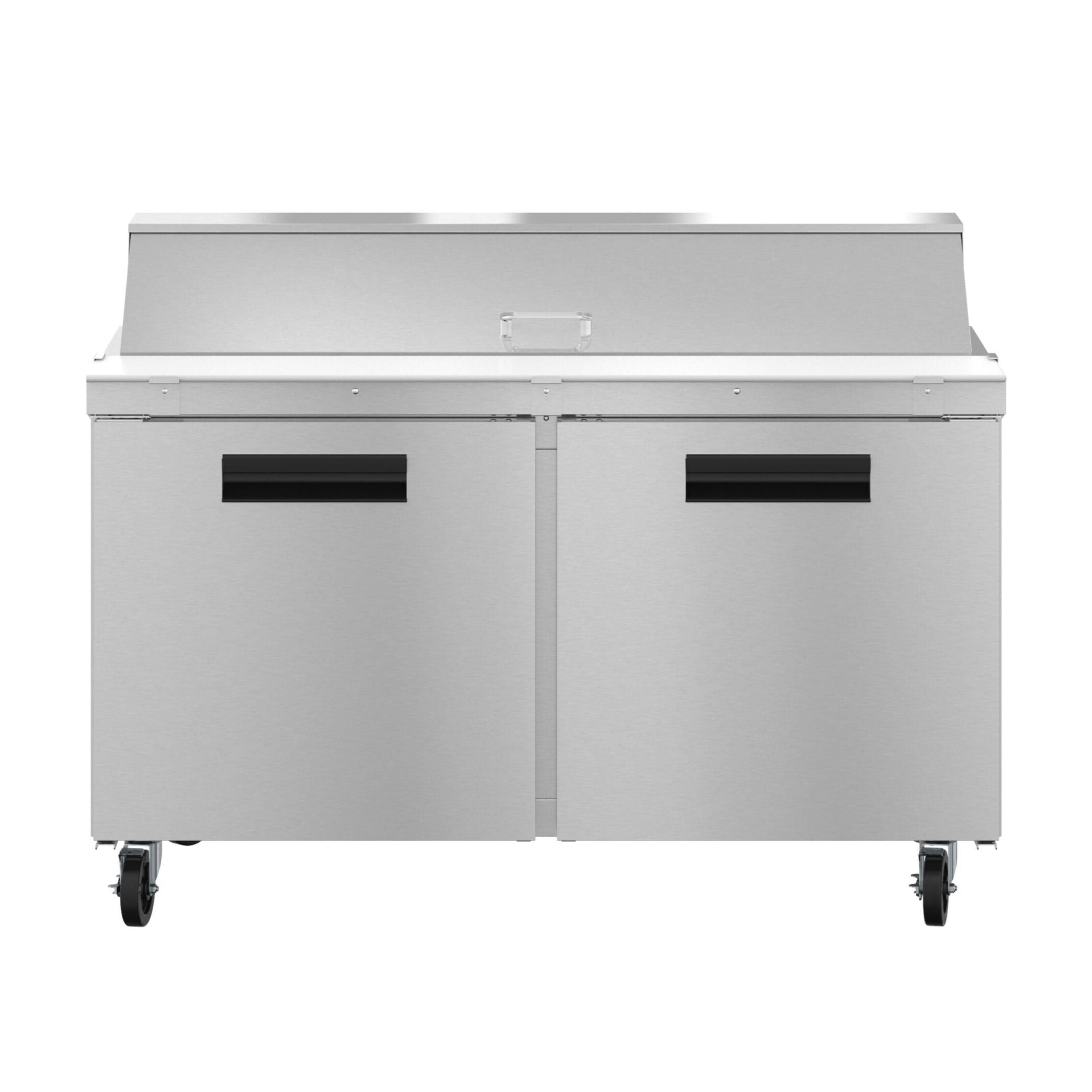 Hoshizaki Hoshizaki SR60B-16 Sandwich Top Prep Refrigerator – 60" Two-Section, 16 Pan Capacity