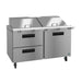 Hoshizaki Hoshizaki SR60B-24MD2 Mega Top Prep Refrigerator – 60" Two-Section, 24 Pan Capacity, One Door & Two Drawers