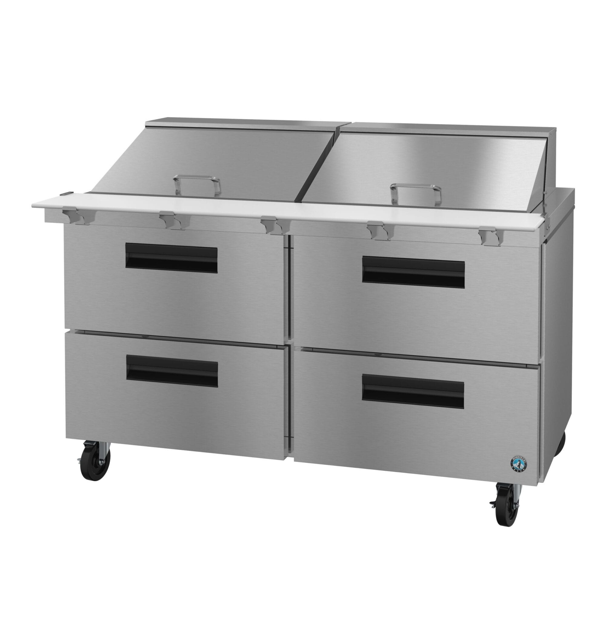 Hoshizaki Hoshizaki SR60B-24MD4 Mega Top Prep Refrigerator – 60" Two-Section, 24 Pan Capacity, Four Drawers