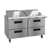 Hoshizaki Hoshizaki SR60B-24MD4 Mega Top Prep Refrigerator – 60" Two-Section, 24 Pan Capacity, Four Drawers