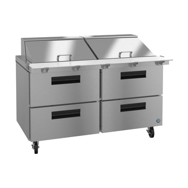 Hoshizaki Hoshizaki SR60B-24MD4 Mega Top Prep Refrigerator – 60" Two-Section, 24 Pan Capacity, Four Drawers