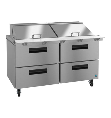 Hoshizaki Hoshizaki SR60B-24MD4 Mega Top Prep Refrigerator – 60" Two-Section, 24 Pan Capacity, Four Drawers