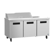 Hoshizaki Hoshizaki SR72B-12 Sandwich Top Prep Refrigerator – 72" Three-Section