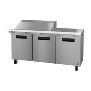 Hoshizaki Hoshizaki SR72B-18M Mega Top Prep Refrigerator – 72" Three-Section, 18 Pan Capacity