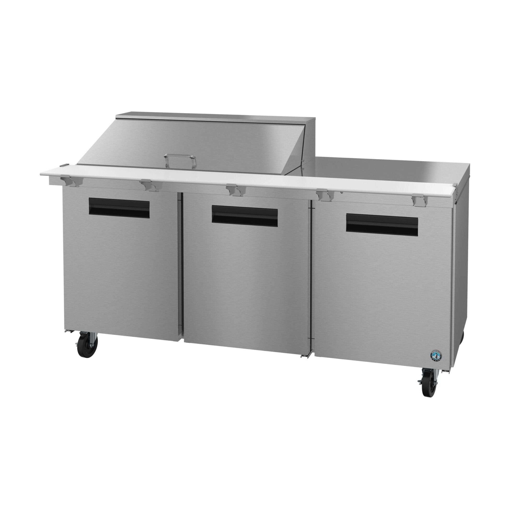 Hoshizaki Hoshizaki SR72B-18M Mega Top Prep Refrigerator – 72" Three-Section, 18 Pan Capacity