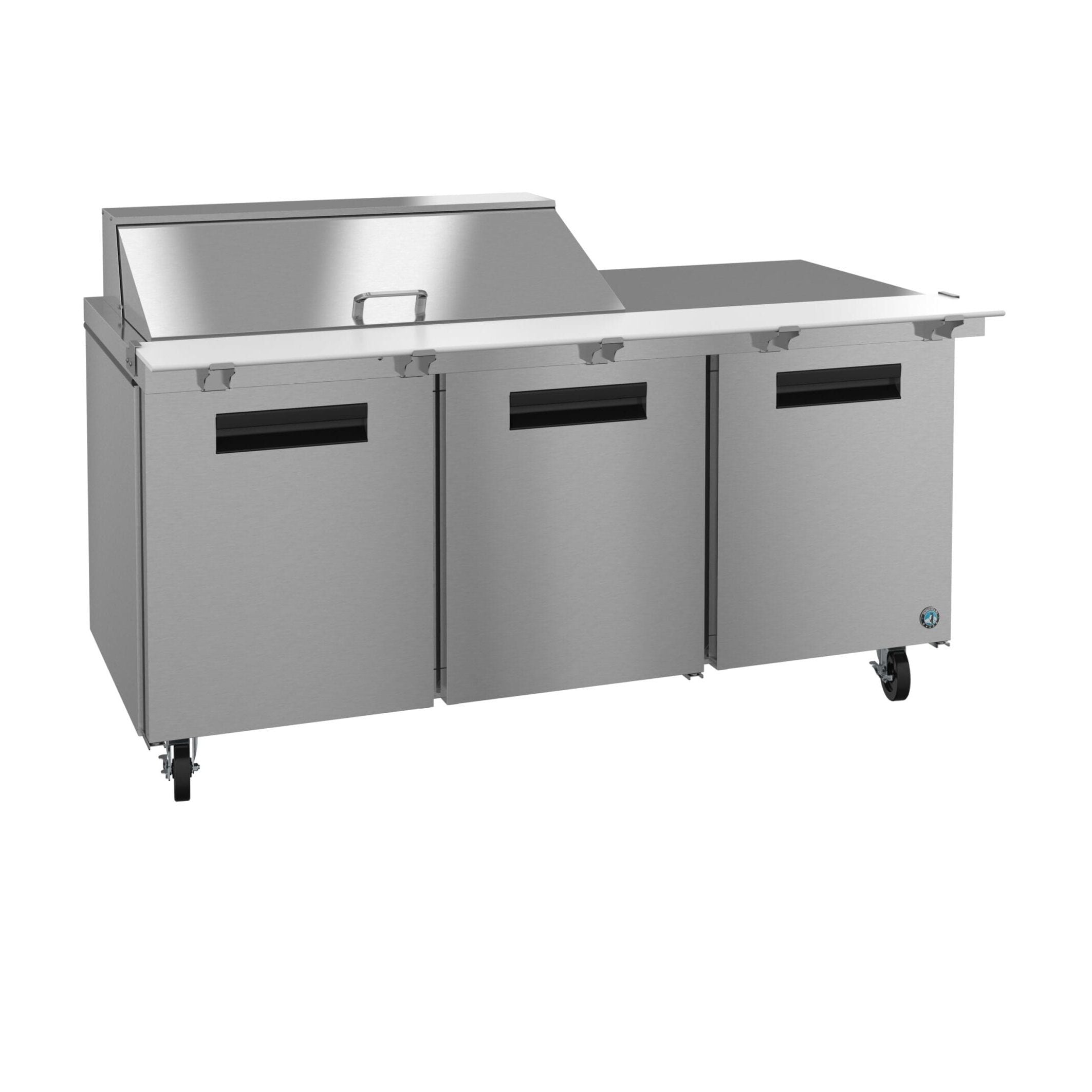 Hoshizaki Hoshizaki SR72B-18M Mega Top Prep Refrigerator – 72" Three-Section, 18 Pan Capacity