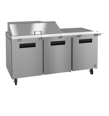 Hoshizaki Hoshizaki SR72B-18M Mega Top Prep Refrigerator – 72" Three-Section, 18 Pan Capacity