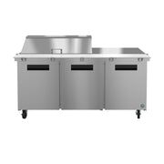 Hoshizaki Hoshizaki SR72B-18M Mega Top Prep Refrigerator – 72" Three-Section, 18 Pan Capacity