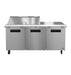 Hoshizaki Hoshizaki SR72B-18M Mega Top Prep Refrigerator – 72" Three-Section, 18 Pan Capacity