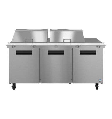 Hoshizaki Hoshizaki SR72B-24M Mega Top Prep Refrigerator – 72" Three-Section, 24 Pan Capacity