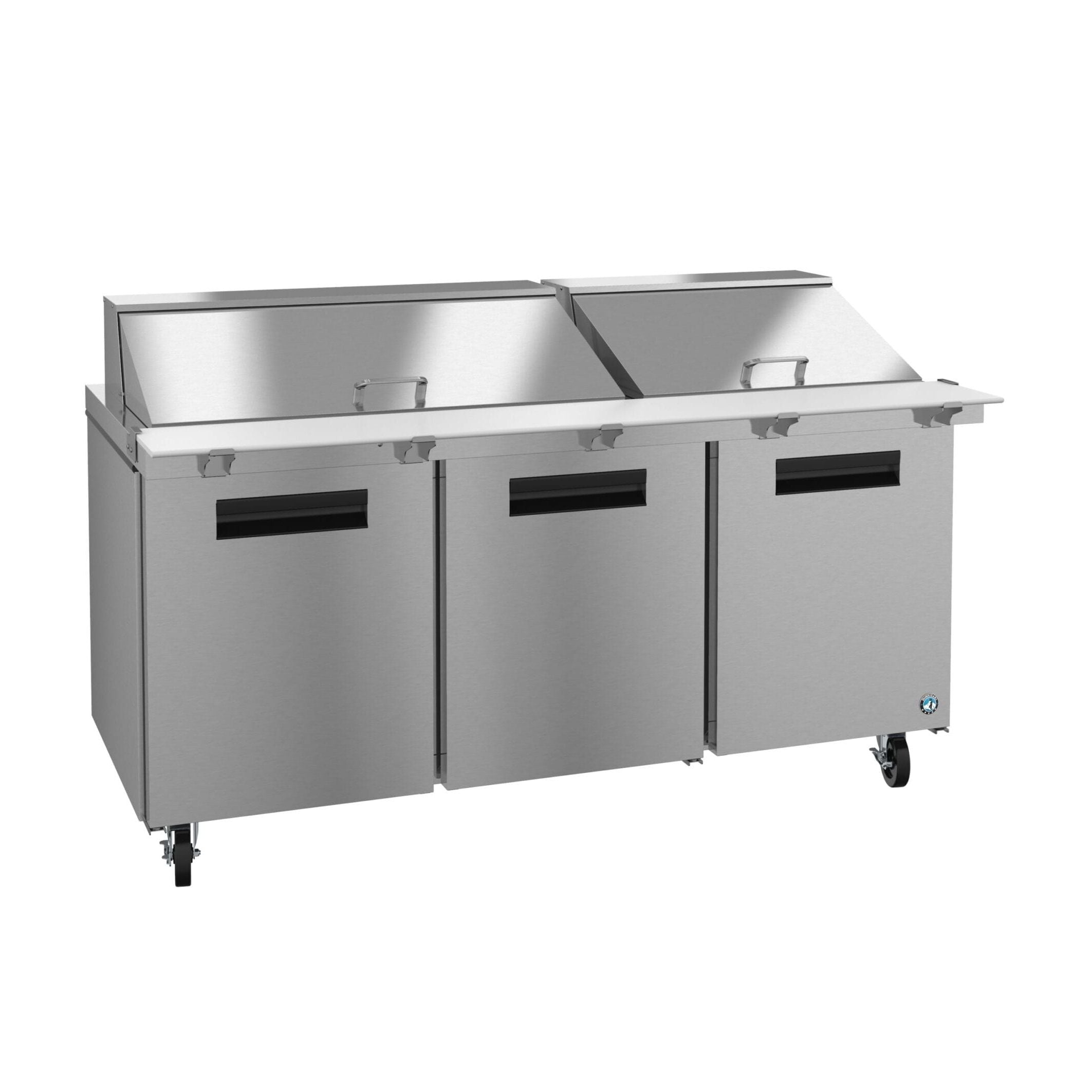 Hoshizaki Hoshizaki SR72B-30M Mega Top Prep Refrigerator – 72" Three-Section, 30 Pan Capacity