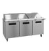 Hoshizaki Hoshizaki SR72B-30M Mega Top Prep Refrigerator – 72" Three-Section, 30 Pan Capacity