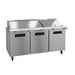 Hoshizaki Hoshizaki SR72B-30M Mega Top Prep Refrigerator – 72" Three-Section, 30 Pan Capacity
