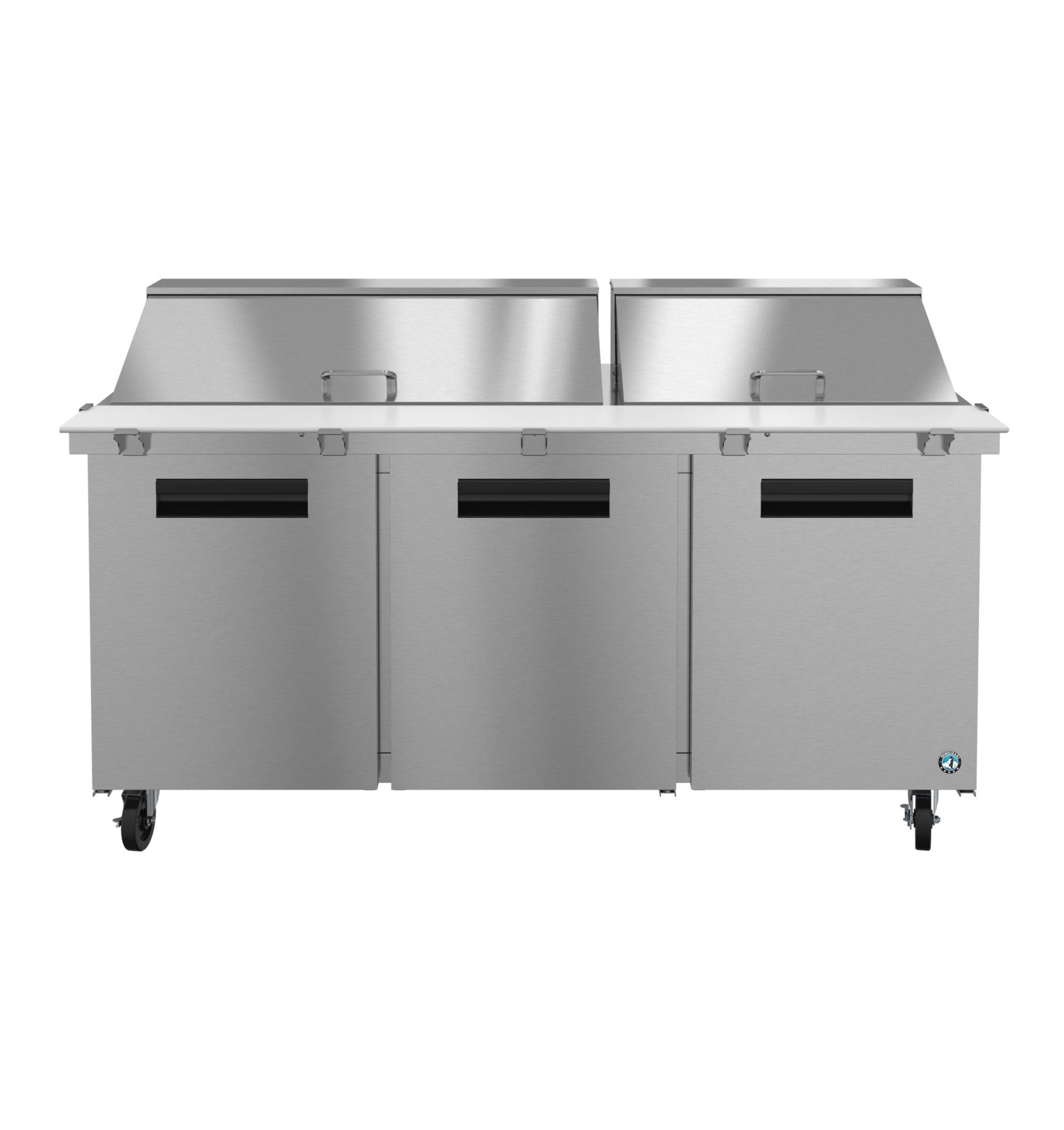 Hoshizaki Hoshizaki SR72B-30M Mega Top Prep Refrigerator – 72" Three-Section, 30 Pan Capacity