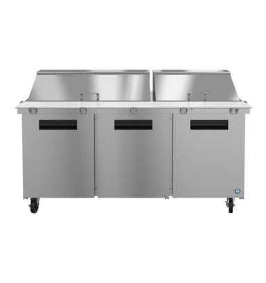 Hoshizaki Hoshizaki SR72B-30M Mega Top Prep Refrigerator – 72" Three-Section, 30 Pan Capacity