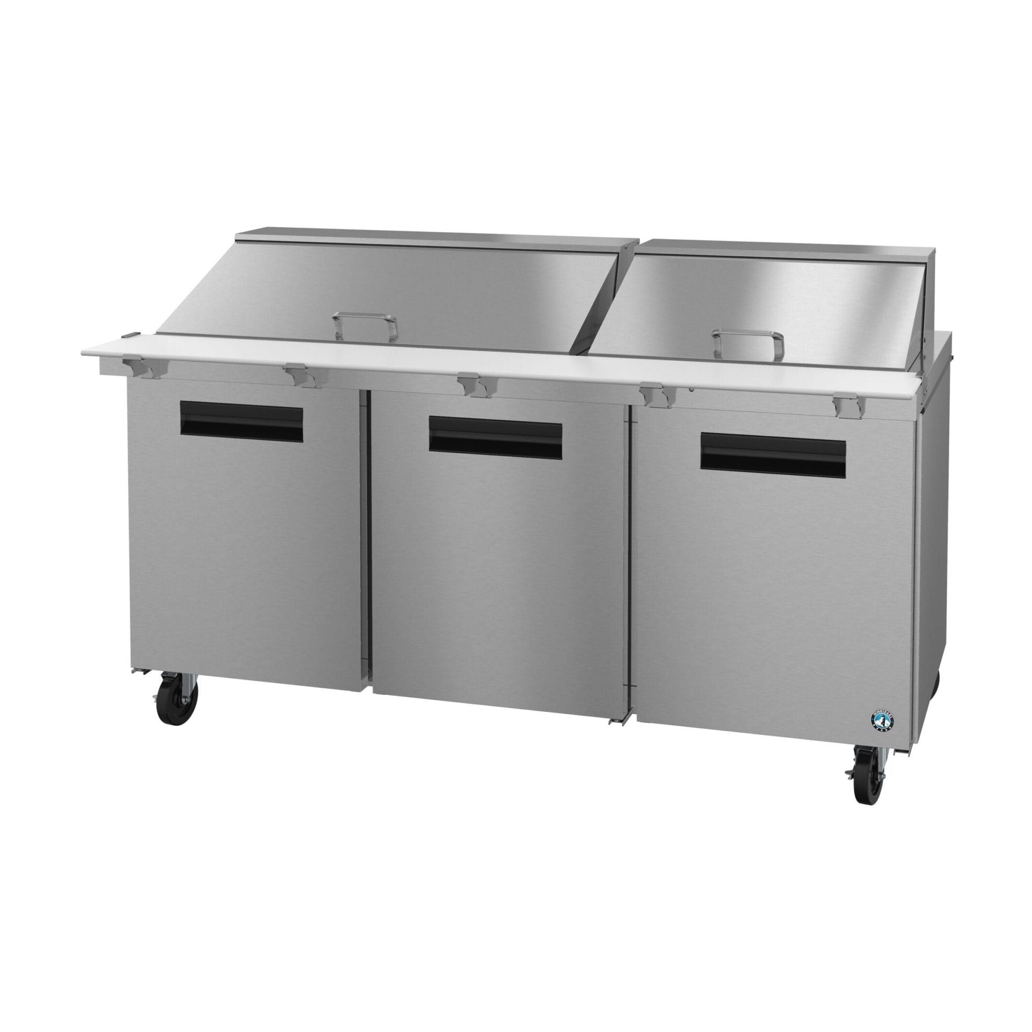 Hoshizaki Hoshizaki SR72B-30M Mega Top Prep Refrigerator – 72" Three-Section, 30 Pan Capacity