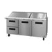 Hoshizaki Hoshizaki SR72B-30MD2 Mega Top Prep Refrigerator – 72" Three-Section, 30 Pan Capacity with Drawers