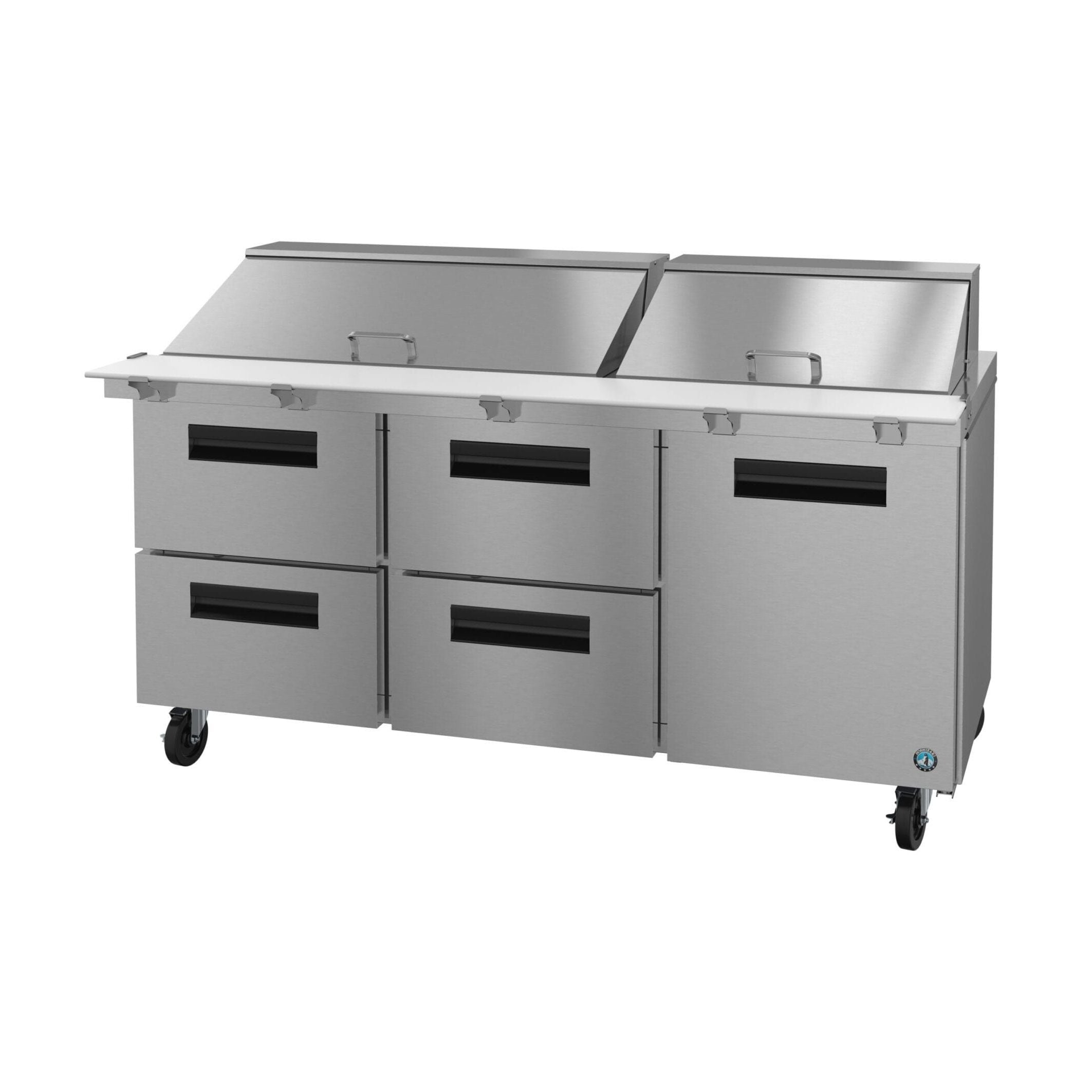 Hoshizaki Hoshizaki SR72B-30MD4 Mega Top Prep Refrigerator – 72" Three-Section, 30 Pan Capacity, All-Drawer Configuration