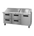 Hoshizaki Hoshizaki SR72B-30MD4 Mega Top Prep Refrigerator – 72" Three-Section, 30 Pan Capacity, All-Drawer Configuration