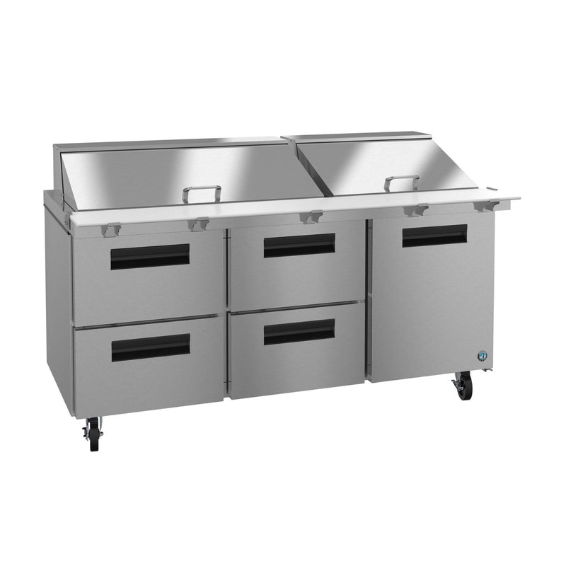 Hoshizaki Hoshizaki SR72B-30MD4 Mega Top Prep Refrigerator – 72" Three-Section, 30 Pan Capacity, All-Drawer Configuration