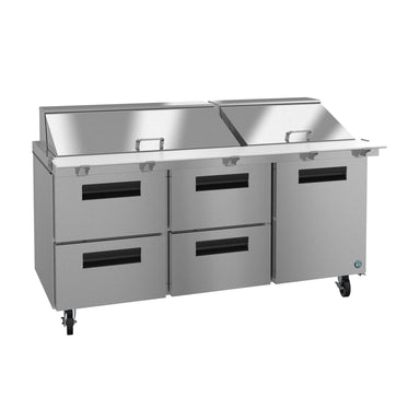 Hoshizaki Hoshizaki SR72B-30MD4 Mega Top Prep Refrigerator – 72" Three-Section, 30 Pan Capacity, All-Drawer Configuration