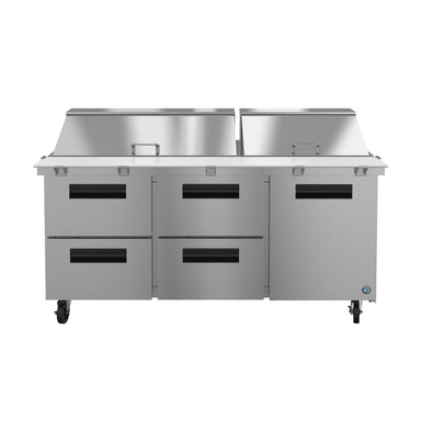 Hoshizaki Hoshizaki SR72B-30MD4 Mega Top Prep Refrigerator – 72" Three-Section, 30 Pan Capacity, All-Drawer Configuration