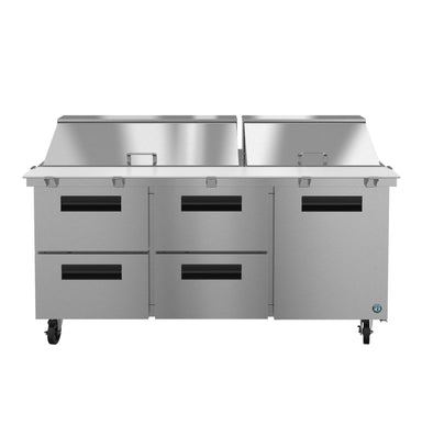 Hoshizaki Hoshizaki SR72B-30MD4 Mega Top Prep Refrigerator – 72" Three-Section, 30 Pan Capacity, All-Drawer Configuration