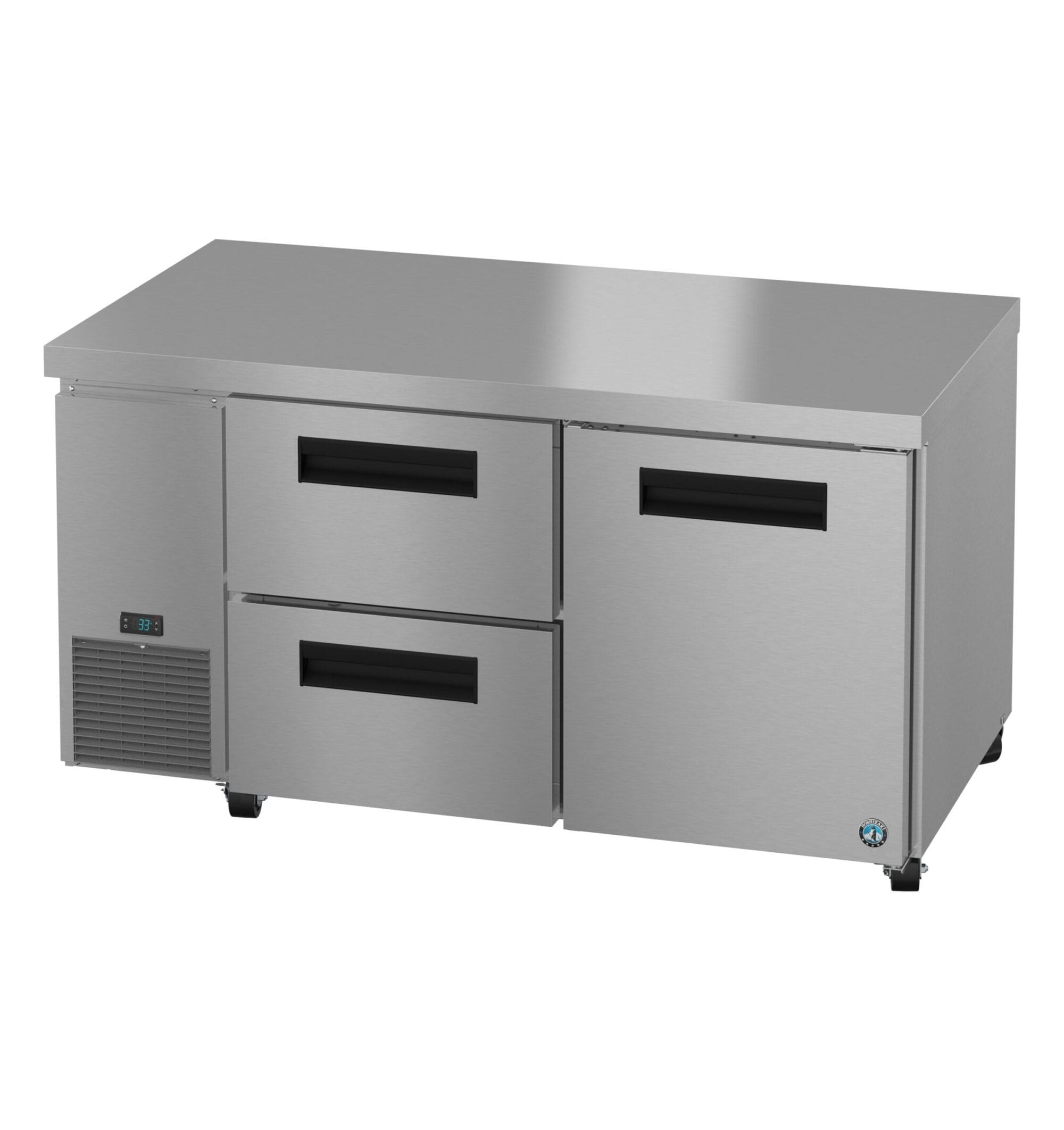 Hoshizaki Hoshizaki ULR60B-D2 Undercounter 60” Side Mount Refrigerator with One Door and Two Drawers