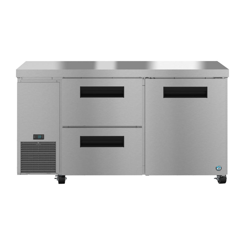 Hoshizaki Hoshizaki ULR60B-D2 Undercounter 60” Side Mount Refrigerator with One Door and Two Drawers