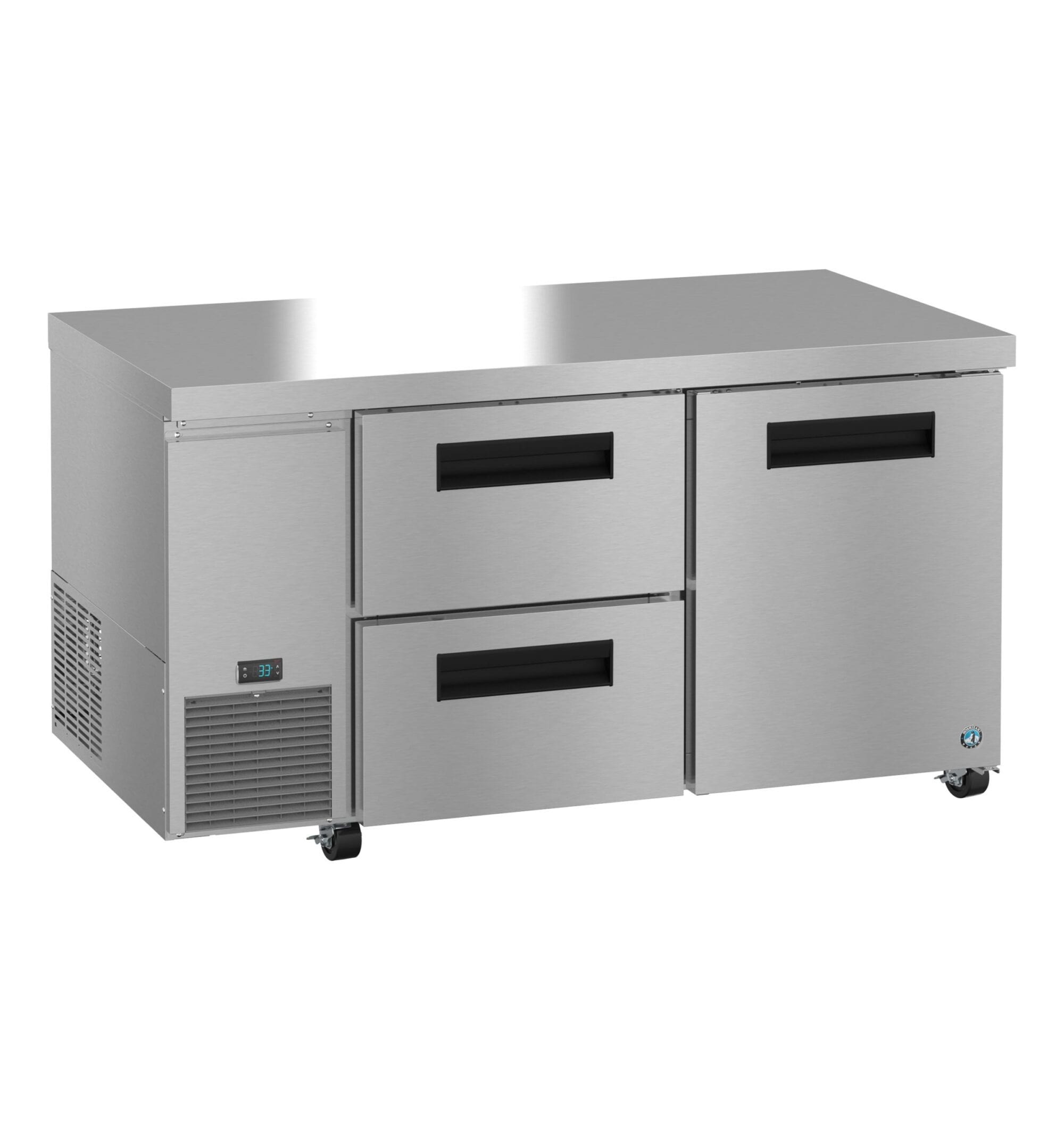 Hoshizaki Hoshizaki ULR60B-D2 Undercounter 60” Side Mount Refrigerator with One Door and Two Drawers
