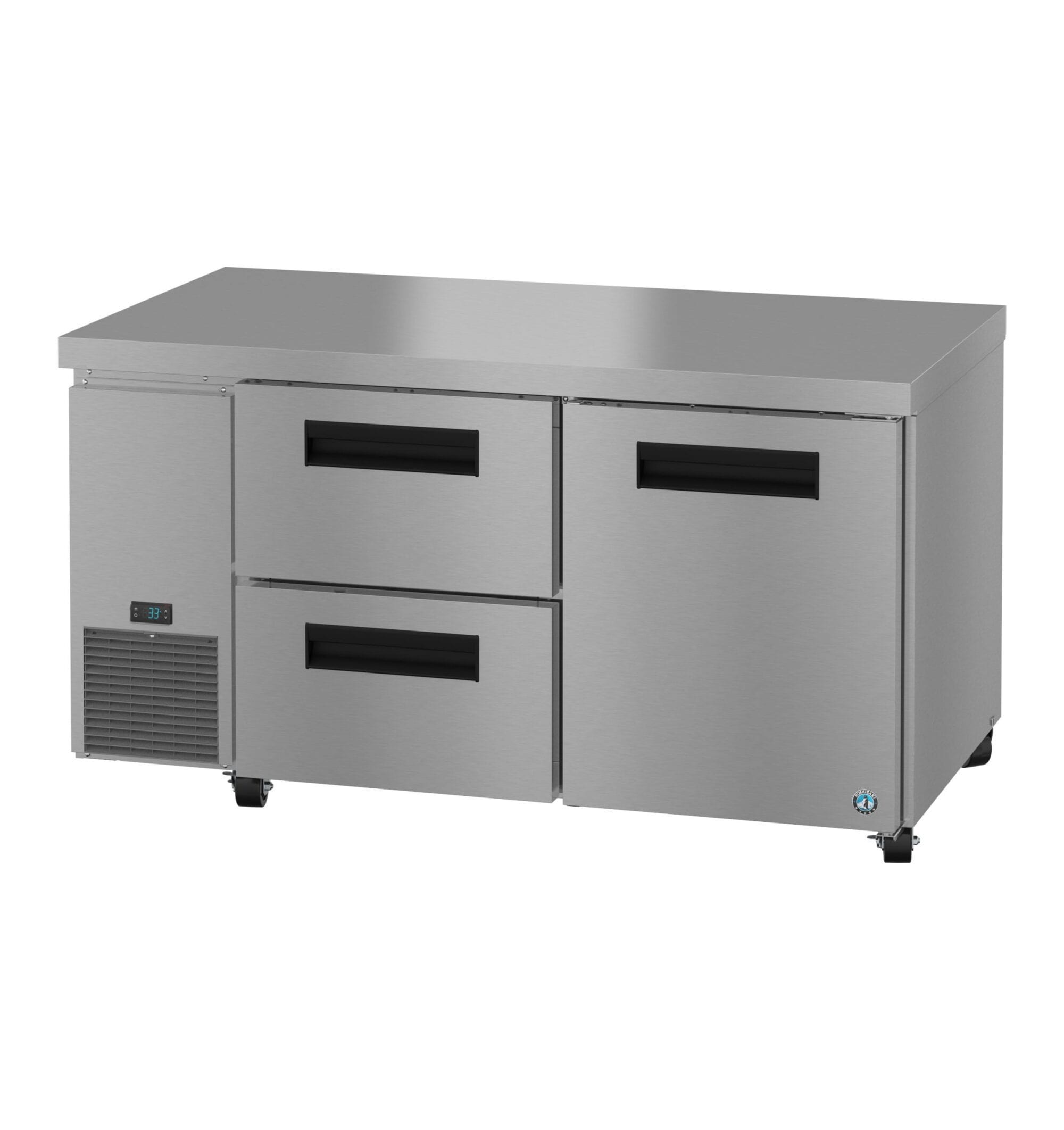 Hoshizaki Hoshizaki ULR60B-D2 Undercounter 60” Side Mount Refrigerator with One Door and Two Drawers