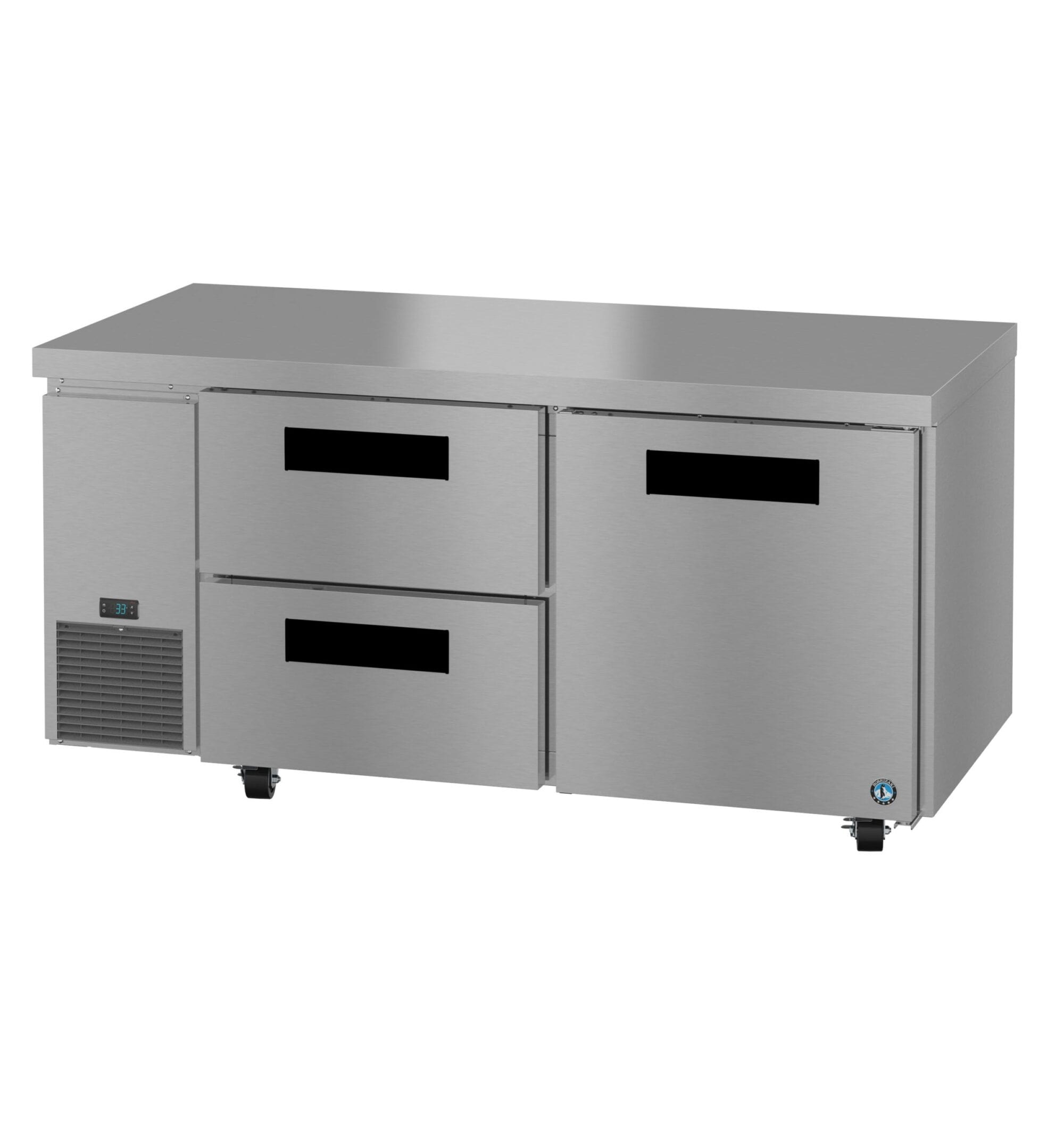 Hoshizaki Hoshizaki ULR67B-D2 Undercounter 67” Side Mount Refrigerator with One Door and Two Drawers
