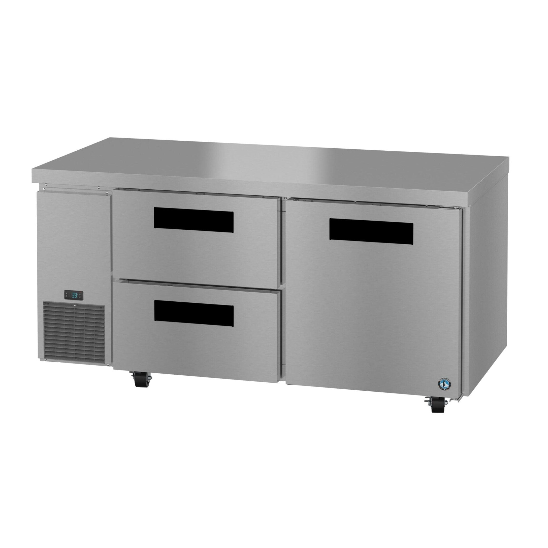Hoshizaki Hoshizaki ULR67B-D2 Undercounter 67” Side Mount Refrigerator with One Door and Two Drawers