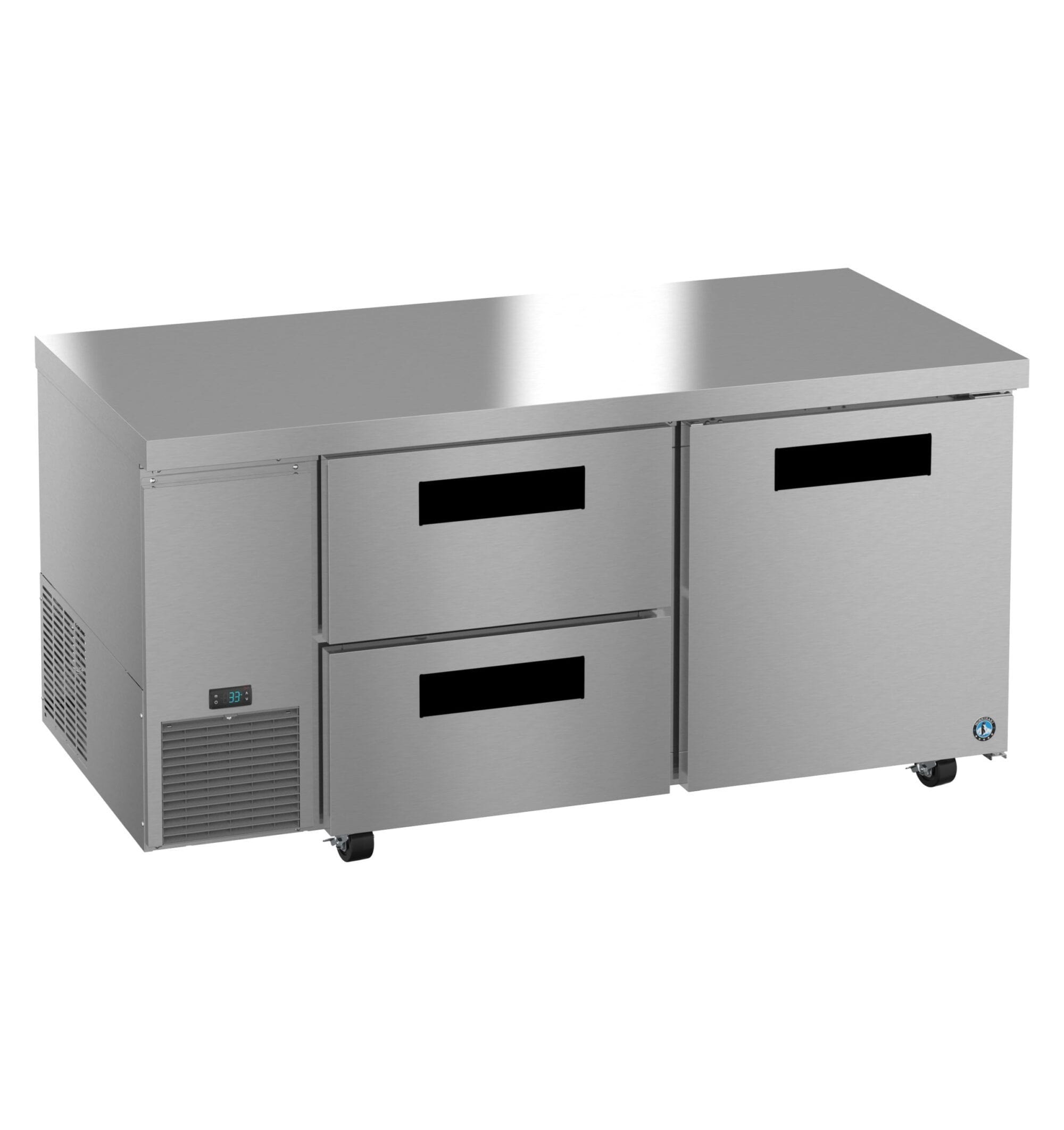 Hoshizaki Hoshizaki ULR67B-D2 Undercounter 67” Side Mount Refrigerator with One Door and Two Drawers