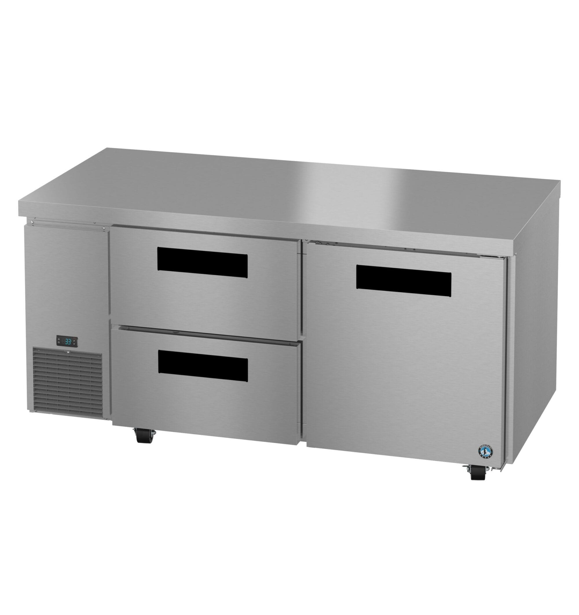 Hoshizaki Hoshizaki ULR67B-D2 Undercounter 67” Side Mount Refrigerator with One Door and Two Drawers