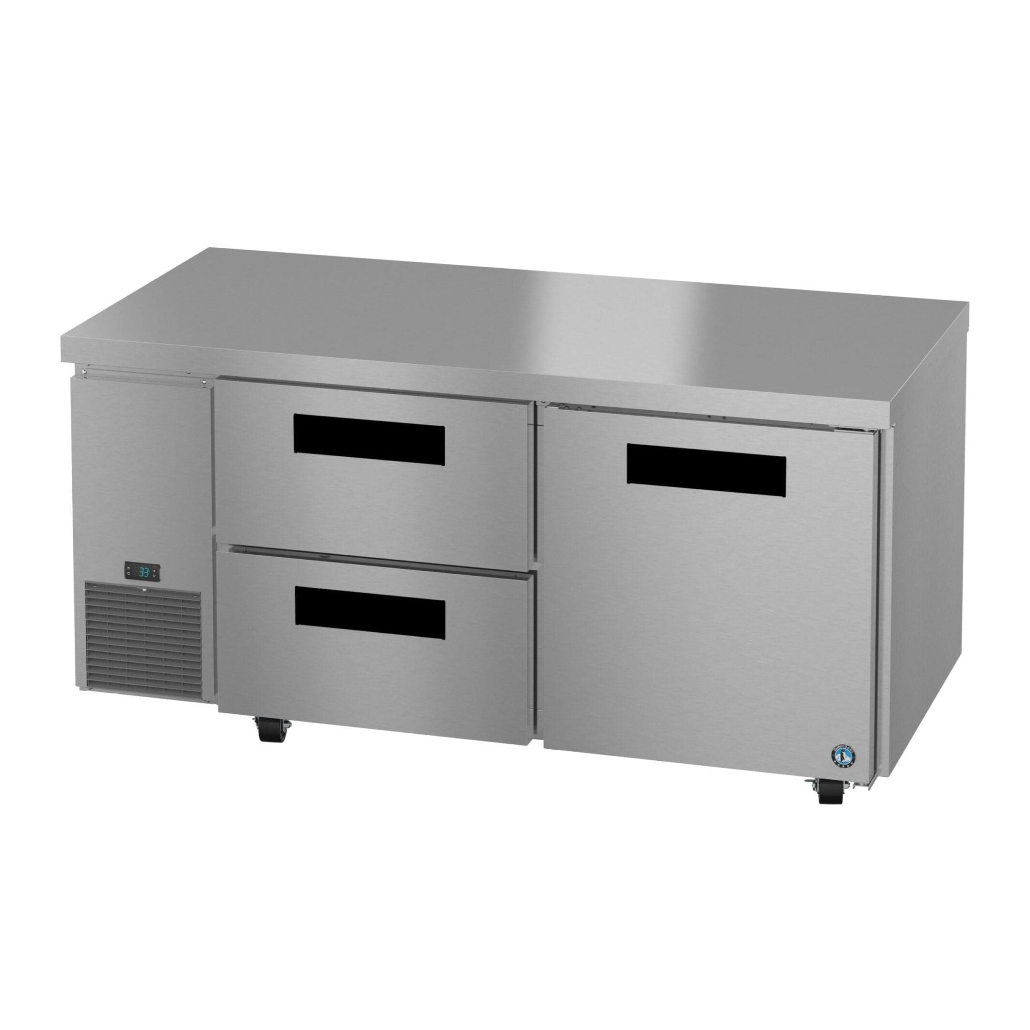 Hoshizaki Hoshizaki ULR67B-D2 Undercounter 67” Side Mount Refrigerator with One Door and Two Drawers