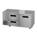 Hoshizaki Hoshizaki ULR67B-D2 Undercounter 67” Side Mount Refrigerator with One Door and Two Drawers