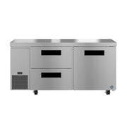 Hoshizaki Hoshizaki ULR67B-D2 Undercounter 67” Side Mount Refrigerator with One Door and Two Drawers