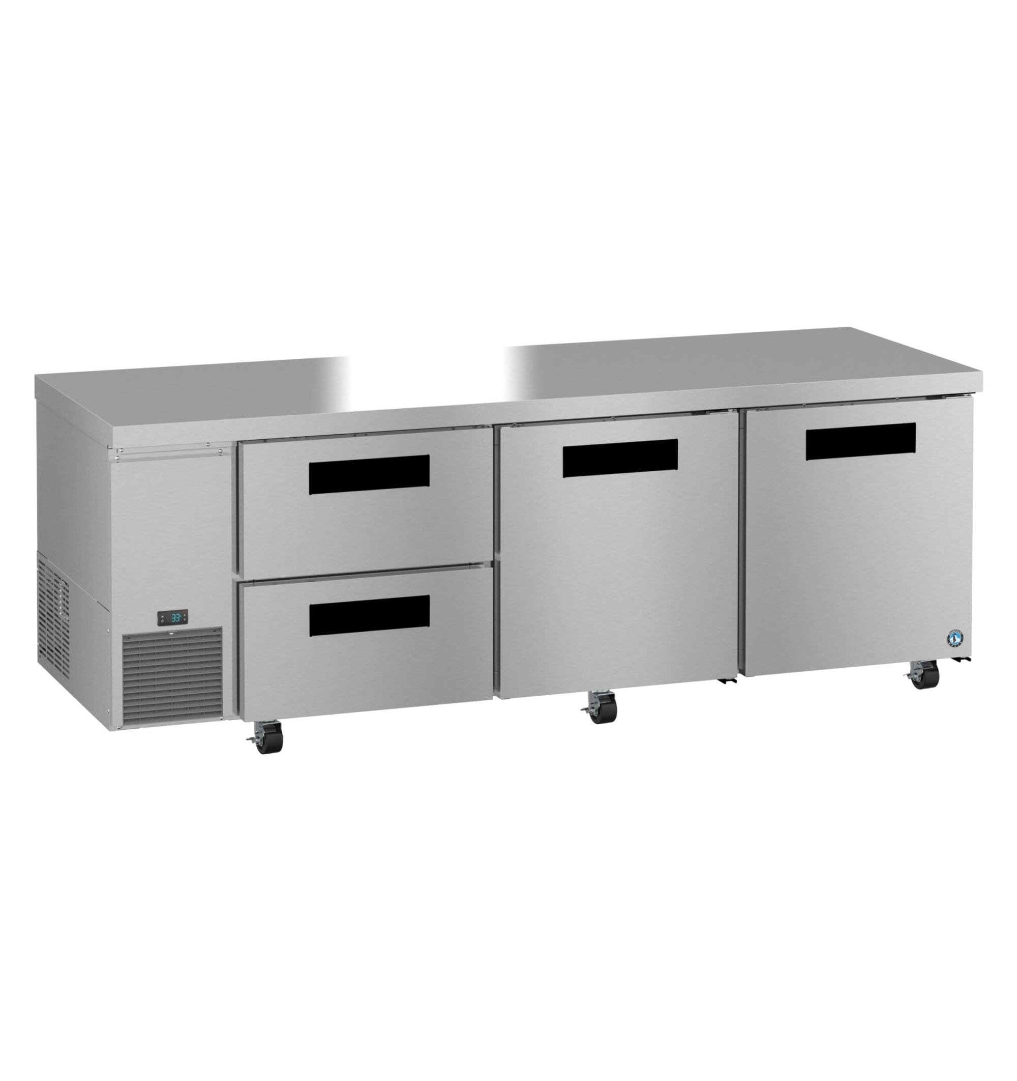Hoshizaki Hoshizaki ULR93B-D2 Undercounter 93” Side Mount Refrigerator – Two Doors / Two Drawers
