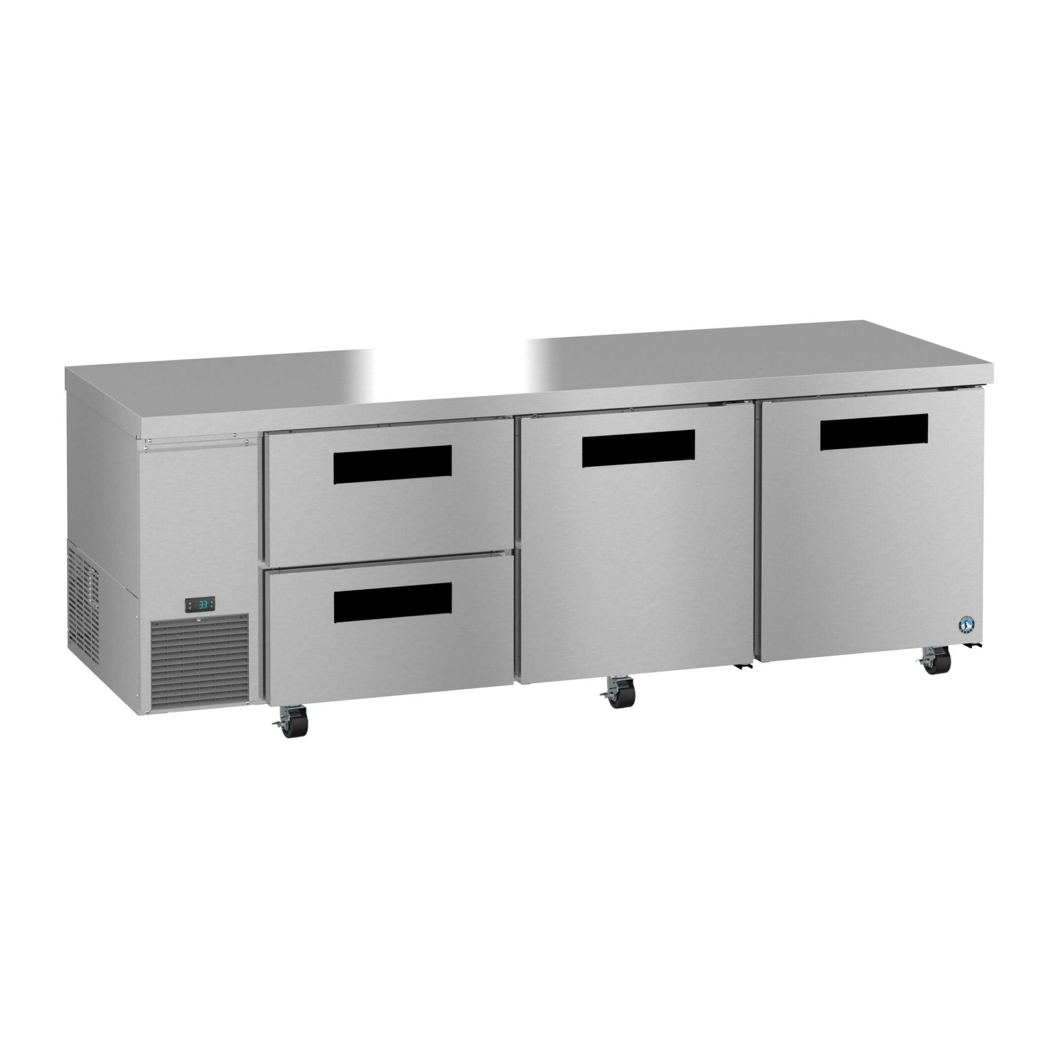 Hoshizaki Hoshizaki ULR93B-D2 Undercounter 93” Side Mount Refrigerator – Two Doors / Two Drawers